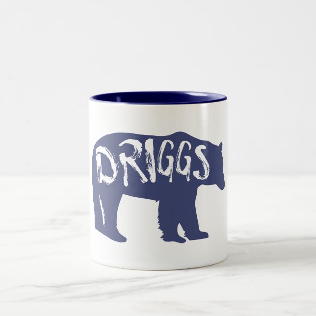 Driggs Idaho Bear Two-Tone Coffee Mug (Center)