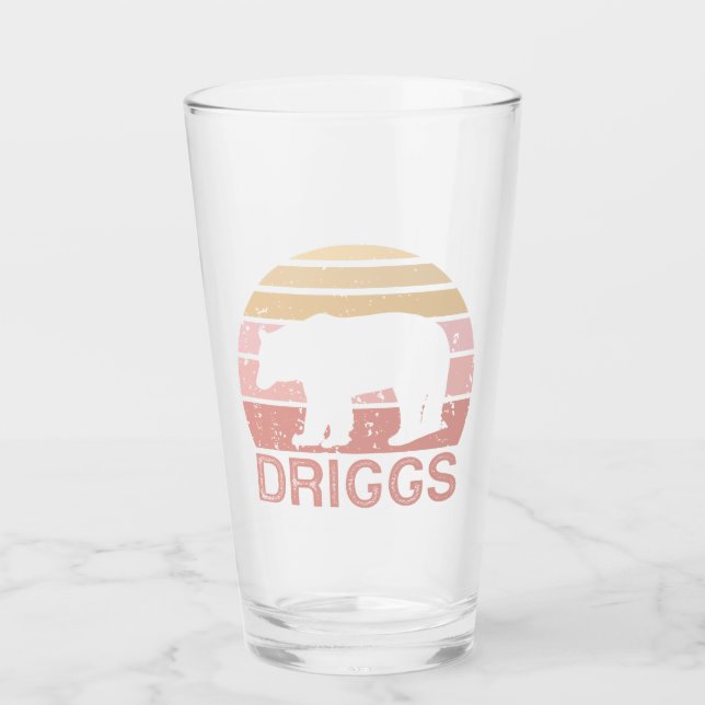 Driggs Idaho Retro Bear Glass (Front)