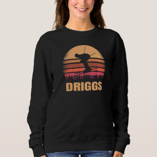 Driggs Idaho Skier Vintage Id Skiing 80s Retro Ski Sweatshirt