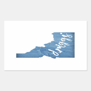Driggs Idaho Wood Grain Rectangular Sticker