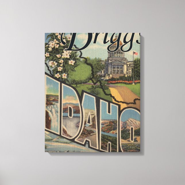 Driggs, IdahoLarge Letter ScenesDriggs, ID Canvas Print (Front)