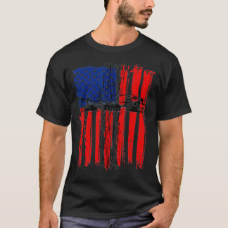 Drill Baby Drill American Flag Oil And Gas  Oilfie T-Shirt