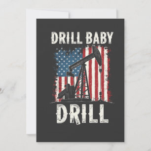 Drill Baby Drill American Trump Energy Economy  Holiday Card