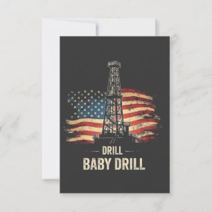 Drill Baby Drill American Trump Energy Economy  Thank You Card