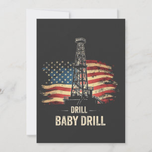 Drill Baby Drill American Trump Energy Economy Thank You Card