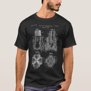 Drill Bit Blueprint  Petroleum Engineer Oilfield  T-Shirt