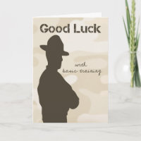 Drill Sergeant Silhouette w/ Camouflage Good Luck