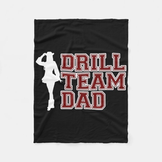 Drill Team Dad Colour - Guard Dance Cheerleading  Fleece Blanket (Front)