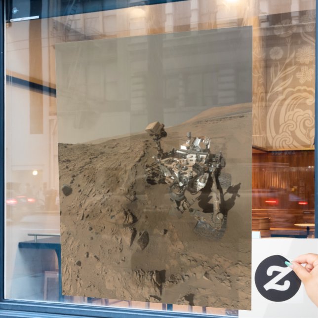 Drilling Mars Curiosity Red Martian Landscape (Cafe Window)