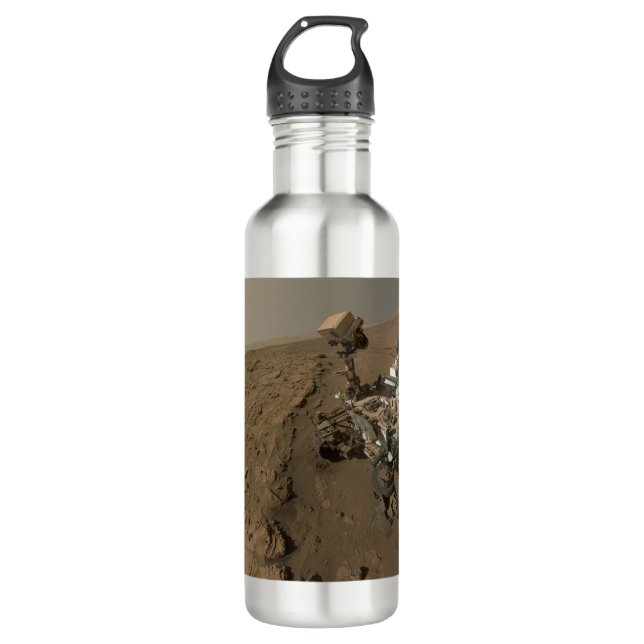 Drilling Mars Curiosity Red Martian Landscape 710 Ml Water Bottle (Front)