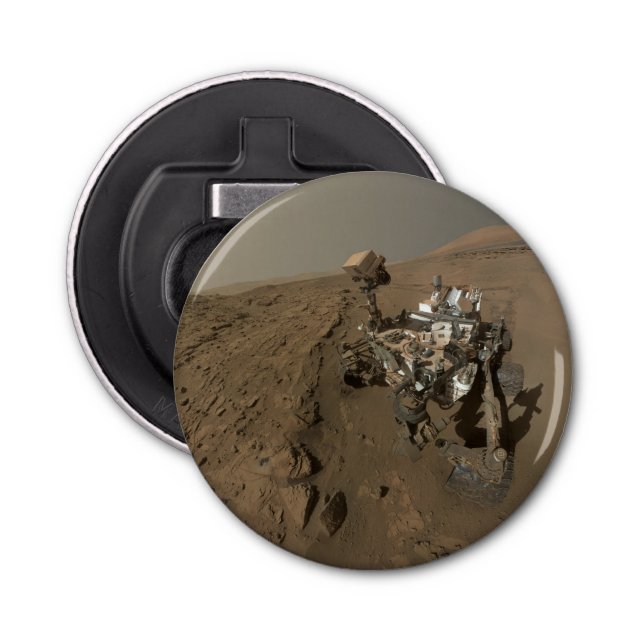 Drilling Mars Curiosity Red Martian Landscape Bottle Opener (Front)