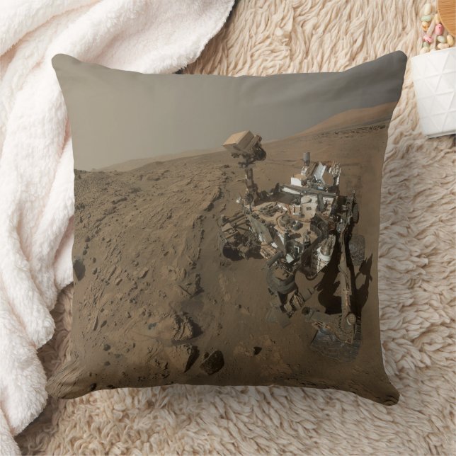 Drilling Mars Curiosity Red Martian Landscape Cushion (Blanket)