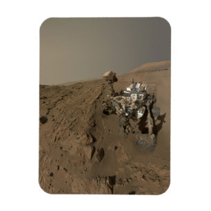 Drilling Mars Curiosity Red Martian Landscape Magnet