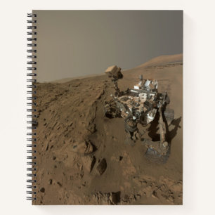Drilling Mars Curiosity Red Martian Landscape Notebook