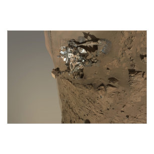 Drilling Mars Curiosity Red Martian Landscape Photo Print