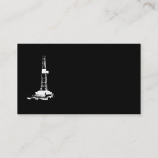 Drilling Rig Silhouette Business Card