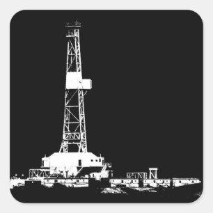 Drilling Rig Square Sticker