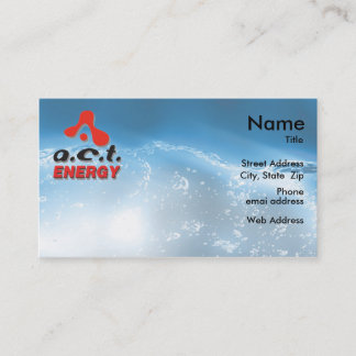Drink A.C.T. - Blue Business Card