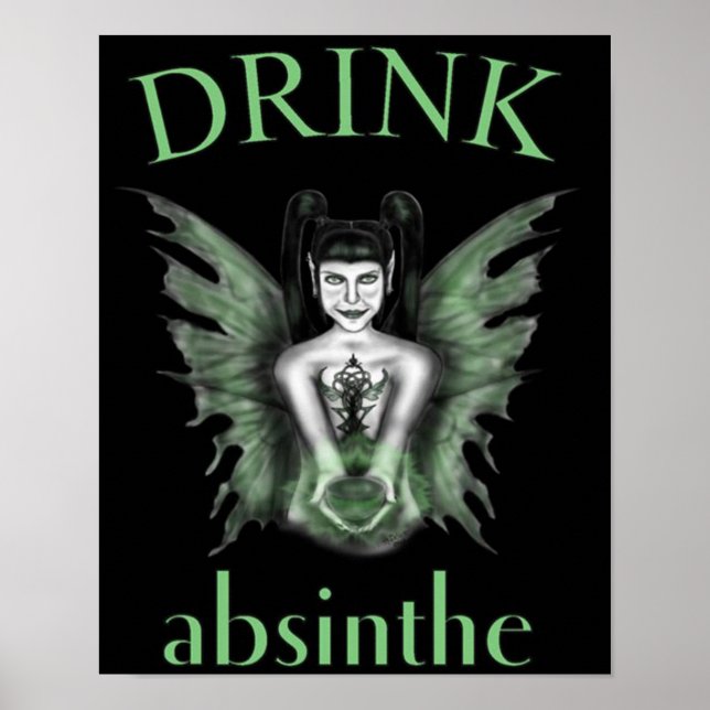Drink Absinthe Gothic Fairy Poster (Front)