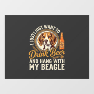 Drink Beer Beagle Dog Craft Ale Bottle Hops