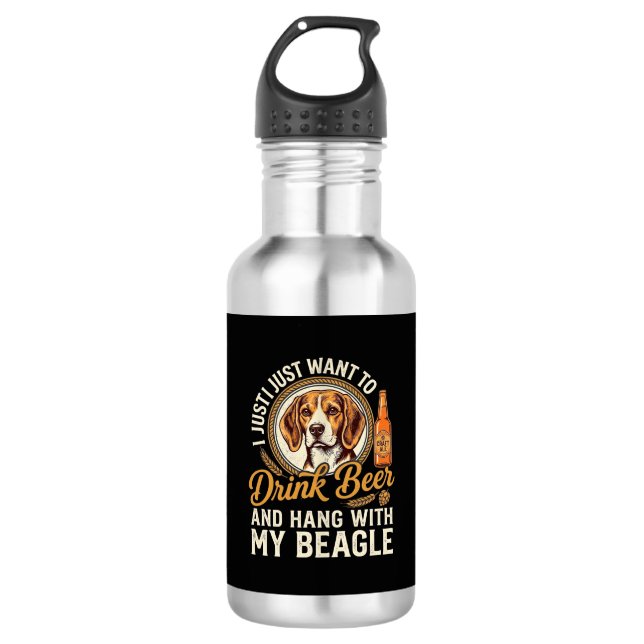Drink Beer Beagle Dog Craft Ale Bottle Hops (Front)