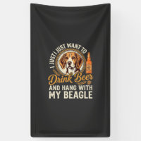 Drink Beer Beagle Dog Craft Ale Bottle Hops
