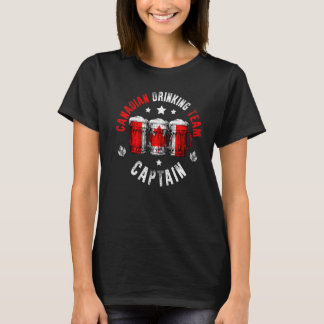 Drink Beer Can Canada Flag  Drinking Canadian Team T-Shirt