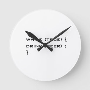 Drink beer round clock