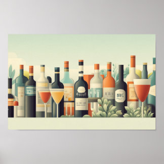 Drink Beverages Graphic Illustration Drawing Poster