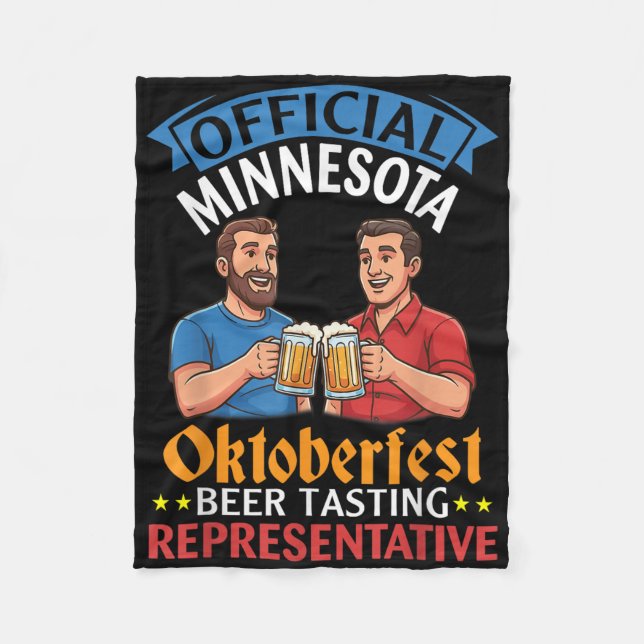 Drink Buddy Official Minnesota Beer Tasting Rep  Fleece Blanket (Front)