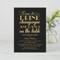 Drink Champagne Dance Black Gold
