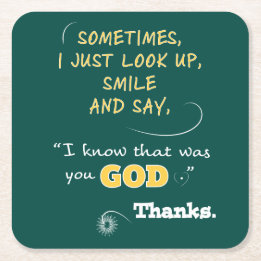 Drink Coaster gifts Christian Thanks God
