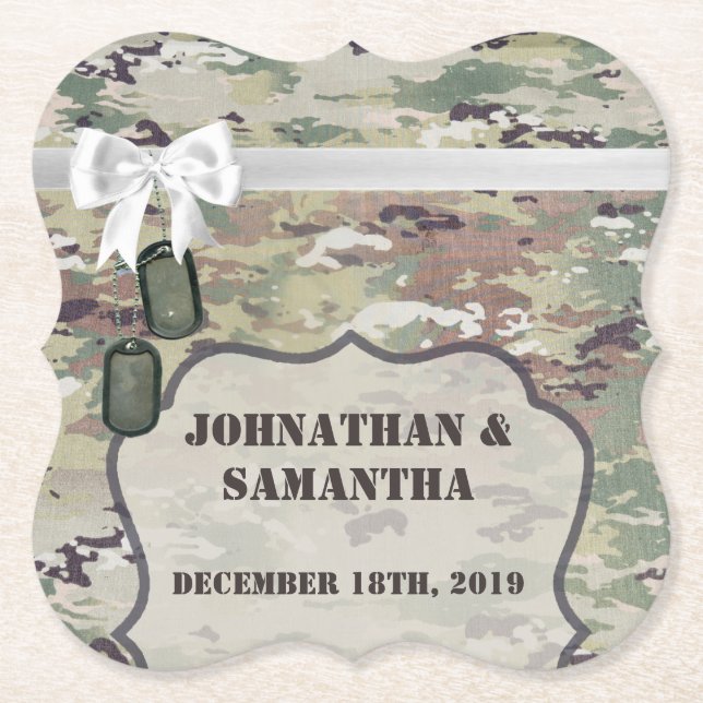 Drink Coasters Army OCP Camo Uniform Camoflauge (Front)