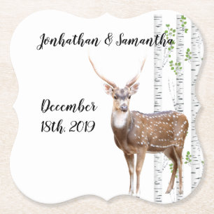 Drink Coasters Geometric Deer Doe Woodland Buck La