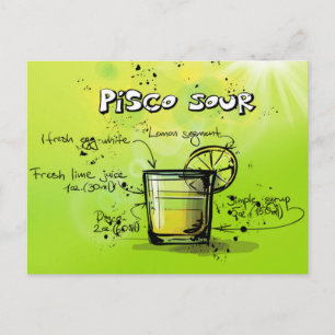 Drink Cocktail Recipe Postcard