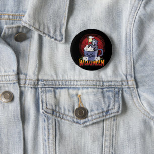Drink Coffee And Be Scary 6 Cm Round Badge