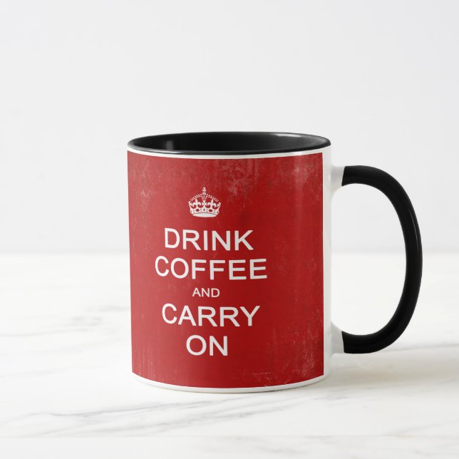 Drink Coffee and Carry On Mug (Right)