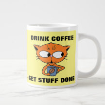 DRINK COFFEE GET STUFF DONE Cute Cat