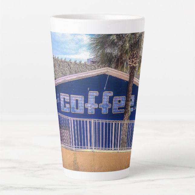 Drink COFFEE sleep later Latte Mug (Front)