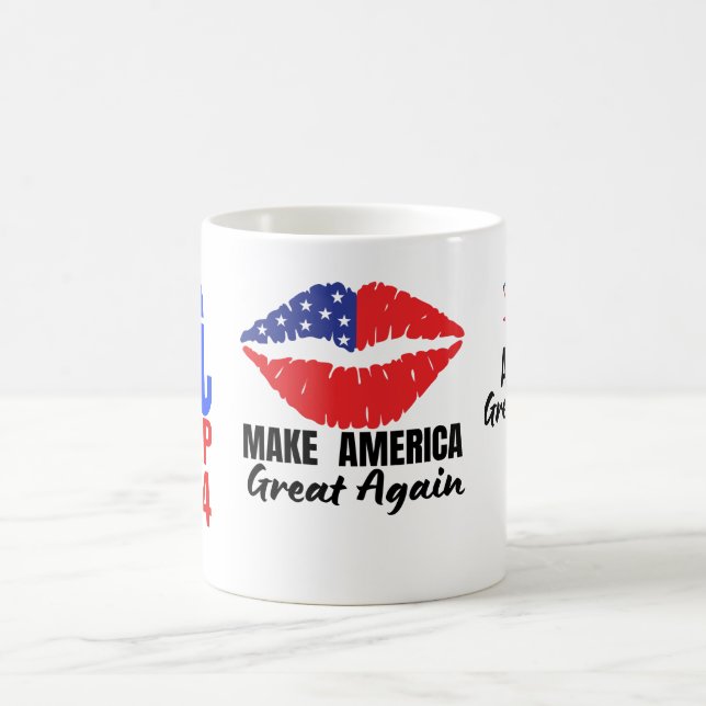 Drink Coffee, Support Trump 2024! Coffee Mug (Center)