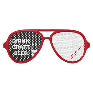 Drink Craft Beer Aviator Sunglasses
