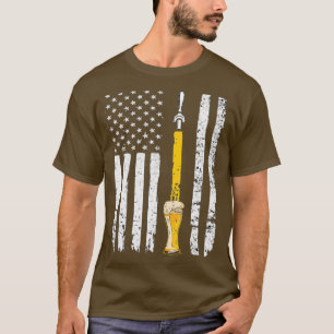 Drink Craft Beer USA Local Draught Beer Flag T-Shirt