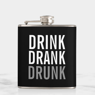 Drink Drank Drunk Funny Hip Flask