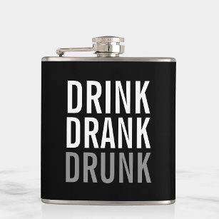 Drink Drank Drunk   Funny Hip Flask