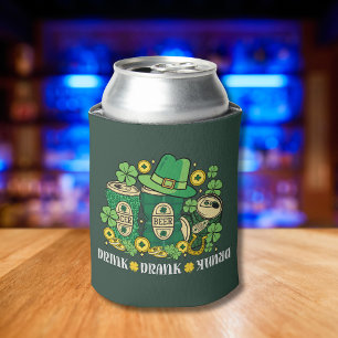 Drink Drank Drunk Funny St Patrick's Day Beer Can Cooler
