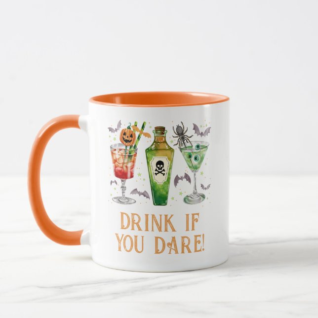 Drink If You Dare Halloween Cocktails and Potions Mug (Left)