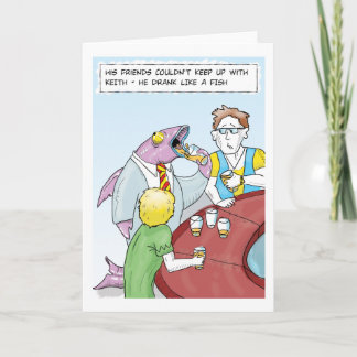 Drink like a fish greeting card