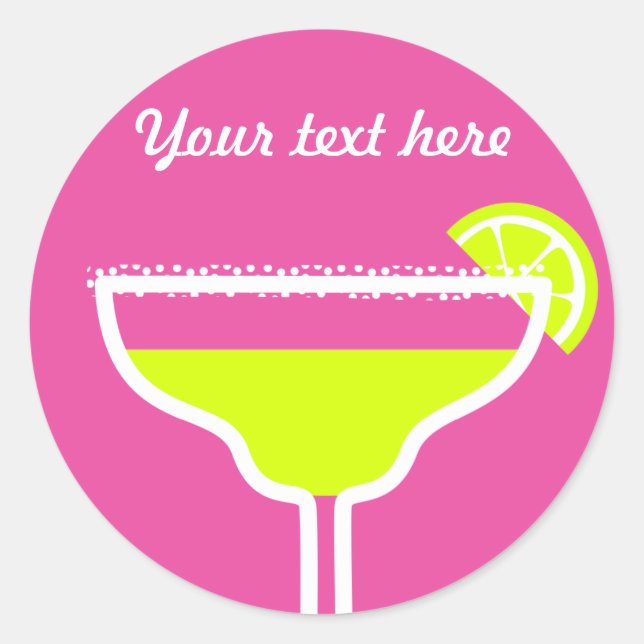 Drink Marguerita Classic Round Sticker (Front)