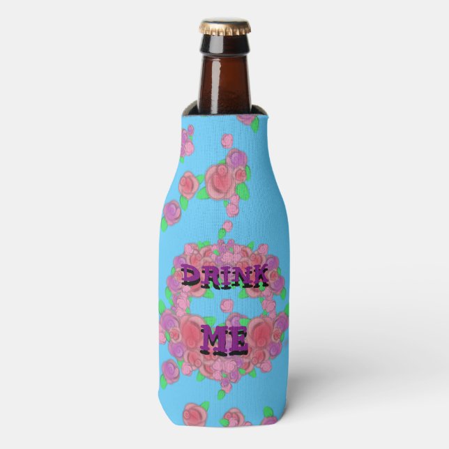 DRINK ME Alice in Wonderland Bottle Wrap Cooler (Bottle Front)