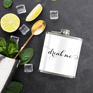 Drink Me Elegant Script Flask